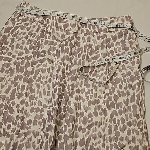 NWT J. Crew Pleated Linen Blend Pants in Lilac Giraffe Print size 8 - Picture 5 of 14